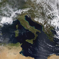 Icona rappresentata da una foto satellitare dell'italia
